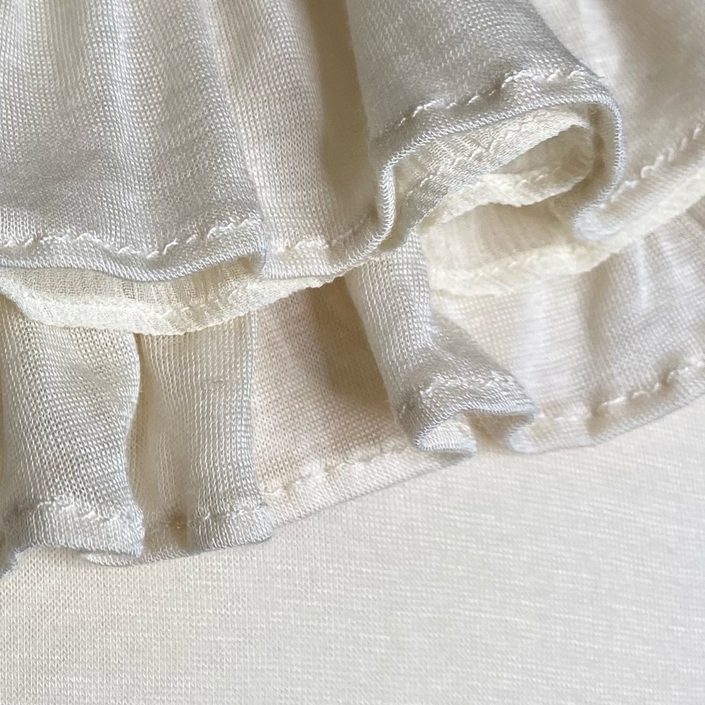 Ralph Lauren Ivory Silk & Modal Ruffle Tank Top - Picture 6 of 9